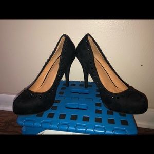 Black studded High heels